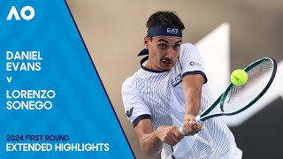 Daniel Evans v Lorenzo Sonego Extended Highlights | Australian Open 2024 First Round