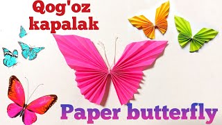 Qog'oz kapalak yasash // Origami Butterfly Paper - Easy and Fast -Crafts