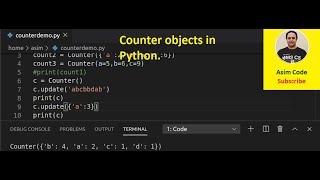 Counter objects in Python