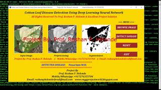 Cotton Leaf Disease Detection Using Deep Learning Neural Network Python OpenCV Project Source Code