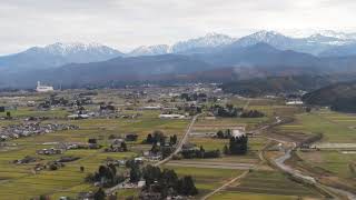 富山・立山連峰の晩秋【富山市福沢付近から】 4K：Parrot ANAFI