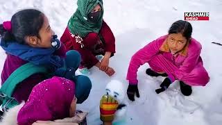 Indian Army organizes snow art competition for children in Gurez, Bandipora