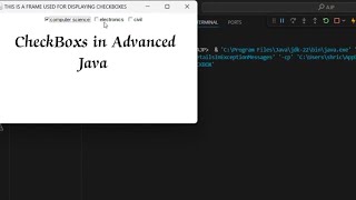 CheckBoxs in Advance Java Tutorial #checkboxes #advancedjava