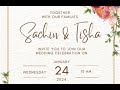 Wedding Live streaming 24.01.2024 @9.00am  - Sachin & Tisha