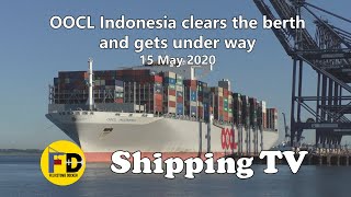 Ultra large OOCL Indonesia sails towards Zeebrugge; 15 May 2020