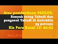 BANYAK ORANG YAHUDI DAN PENGANUT YAHUDI ANTIOKHIA PERCAYA  ---LIVESTREAM 291024