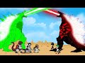 Evolution of BLUE GODZILLA vs Evolution of BLACK SHIN GODZILLA: Atomic Breath | Godzilla Cartoons