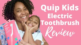 Quip Kids Electric Toothbrush Mom Review \u0026 Kid Demonstration