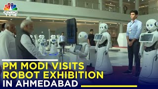 20 Years Of Vibrant Gujarat Global Summit: PM Modi Visits Robot Exhibition In Ahmedabad | N18V