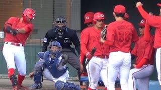 逆転までの得点シーンハイライト(秋山、野間、西川、田中、大盛)｜広島東洋カープvs中日ドラゴンズ オープン戦