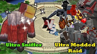 Ultra Sniffer VS Ultra Modded Raid | Minecraft |Mobs Battle