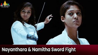 Nayanthara and Namitha Sword Fight Scene | Ajith Billa | Dubbed Movie Scenes @SriBalajiMovies