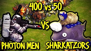 400 PHOTON MEN vs 50 SHARKATZORS | AoE II: Definitive Edition