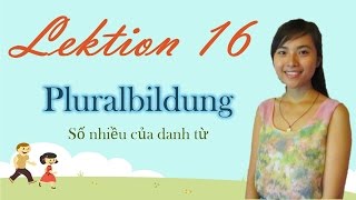 Lektion 16 - Pluralbildung (Thành lập dạng số nhiều cho danh từ)