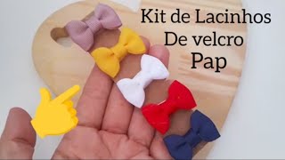 Como fazer kit de lacinhos de velcro👈 pap - diy  Velcro bow/ Newborn baby ribbon bow/Velcro bows🎀👶