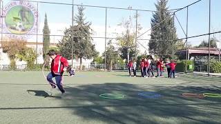 Outdoor group activity(Passing through circles)