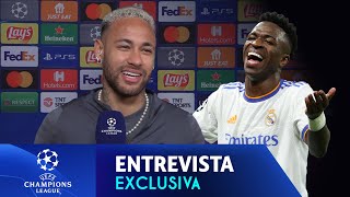 NEYMAR REVELA APOSTA COM VINI JR. PARA JOGO DA CHAMPIONS ENTRE REAL MADRID X PSG! - ENTREVISTA