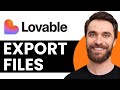 How To Export Source Code Files From Lovable
