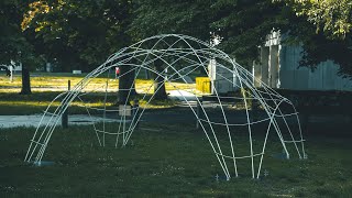 Bending-Active Gridshell (as a falsework for tile-vaulting)