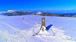 4K映像 絶景ドローン空撮「厳冬の美ヶ原高原 空中散歩」日本の美しい四季 長野県松本市上田市長和町 12月下旬 自然風景