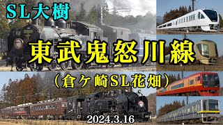 【SL大樹】東武鬼怒川線（倉ケ崎SL花畑）［2024.3.16］