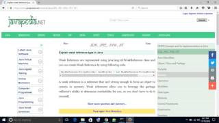 Explain weak reference type in Java. | javapedia.net