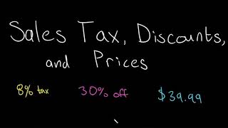 Percents Part 2: Sales Tax, Discounts, and Prices