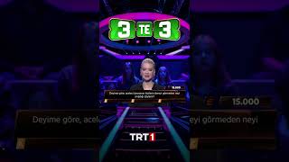 Deyime göre, aceleci davranan kişilerin dereyi görmeden neyi sıvadığı söylenir? #3te3 #gameshow