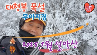 설악산1월26(1일째} 설연휴 대청봉 눈꽃산행-소청대피소 1박/ 1.27.28대설경보 통제/폭설,강풍 경보 통제함