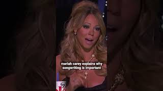 mariah carey explains why songwriting is so important #shorts