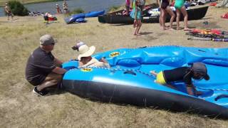 Marlow Kids Help Grandpa Deflate the Raft - 7/4/17