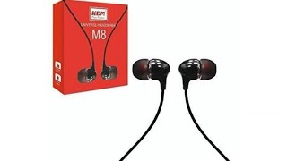 kDM M8 Universal handsfree earphones ||unboxing video||