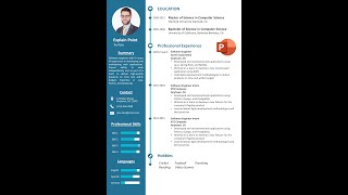 How to make professional CV/Resume in PowerPoint