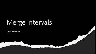 [SOLVED!] Merge Intervals - LeetCode 56 - Java