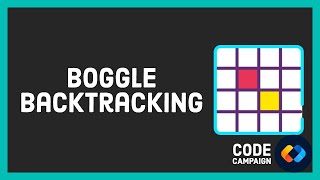 Boggle Backtracking. (Data Structures and Algorithms #6)(Recursion #3)(Backtracking #2)