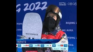 Salute to Shaun White!!! Real legend!!! 肖恩·怀特最后一跳后全场鼓掌