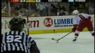 Matt Cullen (CAR) vs. Dany Sabourin (PIT) Shootout October 19, 2007