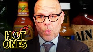Alton Brown Rigorously Reviews Spicy Wings | Hot Ones
