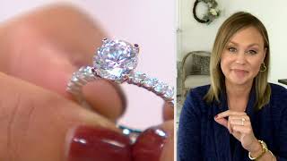 Diamonique 100-Facet Bridal Ring, Sterling Silver on QVC