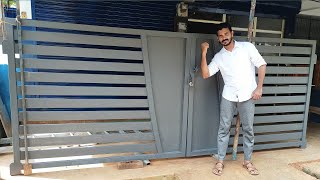 Double Leaf Foldable Gate Making | Gi Gate For Home | #techhackwork @Techhackwork