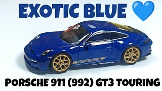 Mini GT Porsche 911 (992) GT3 Touring Gentian Blue Metallic / BIRUNYA CANDU 💙