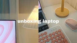 my first laptop 💻 : 🍀 acer aspire lite 🍀 + accessories aesthetic unboxing