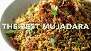 The best Mujadara- middle eastern Rice & Lentils مجدرة
