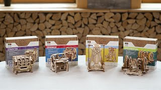 UGears STEM-lab series. Learn how widely-used mechanisms work