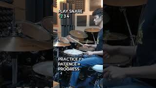 How To Play a Basic Drum Groove (beat) Beginner Drum Lesson