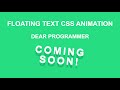 Floating Text Animation Using HTML & CSS | CSS Animation Tutorials