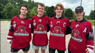 The Cambridge RedHawks introduce their leadership group for the 2024-2025 season