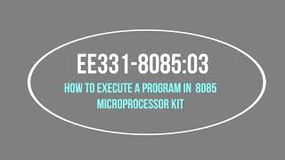 8085 MICROPROCESSOR KIT- STS 85 -WORKING