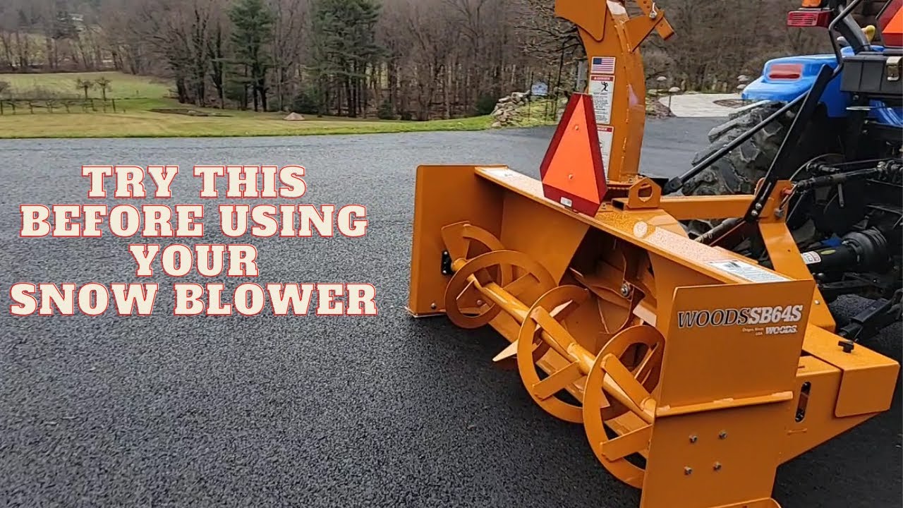 Try This Before Using Your Snow Blower - YouTube