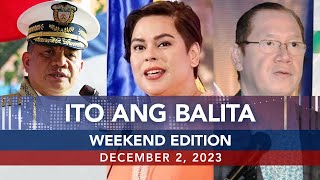 UNTV: Ito Ang Balita Weekend Edition | December 2, 2023